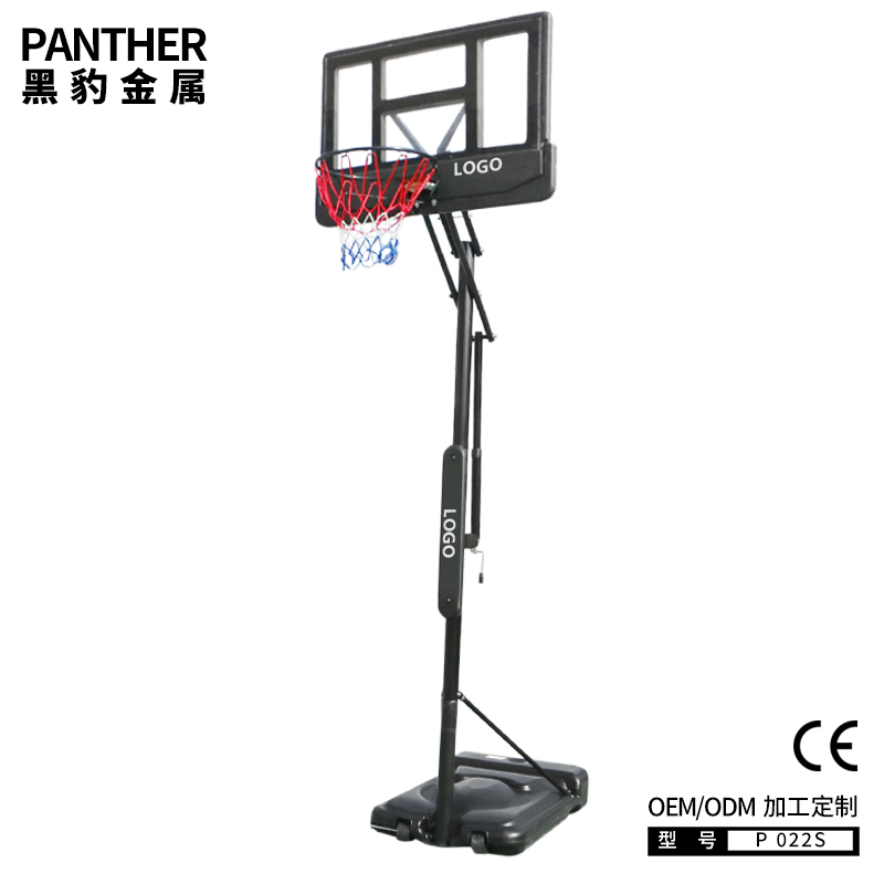 P022S成人可移動(dòng)手搖升降便攜式籃球架